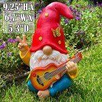 Funny Hippie Garden Gnome Figurine - 9.25 Inches