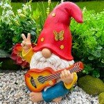 Funny Hippie Garden Gnome Figurine - 9.25 Inches