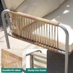 YITAHOME 3-Piece Outdoor Wicker Conversation Set