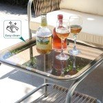 YITAHOME 3-Piece Outdoor Wicker Conversation Set