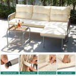 YITAHOME 3-Piece Outdoor Wicker Conversation Set