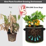 5-Pack Heavy-Duty Nonwoven Grow Bags with Handles