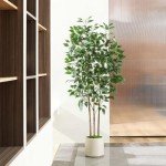 5ft Tall Faux Ficus Tree for Indoor Decor