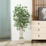 5ft Tall Faux Ficus Tree for Indoor Decor