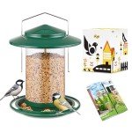 Hanging Green Bird Feeder for Outdoor Gardens