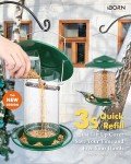 Hanging Green Bird Feeder for Outdoor Gardens