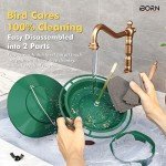 Hanging Green Bird Feeder for Outdoor Gardens