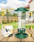 Hanging Green Bird Feeder for Outdoor Gardens