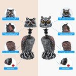 2 Pack Rotating Owl Decoys for Bird Control
