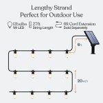 Solar Powered Outdoor String Lights – 27 ft