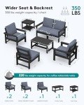 7-Piece Outdoor Patio Furniture Conversation Set