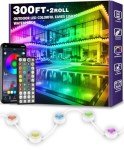 300FT Waterproof Smart RGB Outdoor String Lights