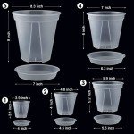 GREENPARA Transparent Garden Pots with Saucer Set