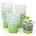30 Packs of 4" Clear Nursery Pots with Bases