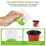 30 Packs of 4" Clear Nursery Pots with Bases