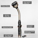 RESTMO Heavy Duty Metal Watering Wand with 10 Sprays