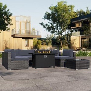8-Piece Modular Outdoor Patio Furniture Set