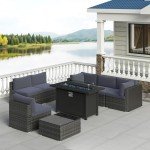8-Piece Modular Outdoor Patio Furniture Set