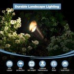 Brass LED Landscape Spotlights - 12 Pack