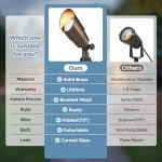 Brass LED Landscape Spotlights - 12 Pack