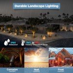 Brass LED Landscape Spotlights - 12 Pack