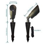 Brass LED Landscape Spotlights - 12 Pack