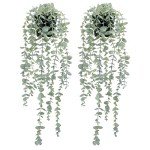 2pcs Faux Eucalyptus Hanging Plants for Home Decor