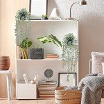 2pcs Faux Eucalyptus Hanging Plants for Home Decor