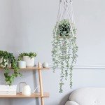 2pcs Faux Eucalyptus Hanging Plants for Home Decor