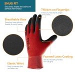 COOLJOB Men's Breathable Gardening Gloves - 6 Pairs