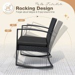 Greesum 3-Piece Patio Bistro Rocking Chair Set