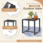 Greesum 3-Piece Patio Bistro Rocking Chair Set