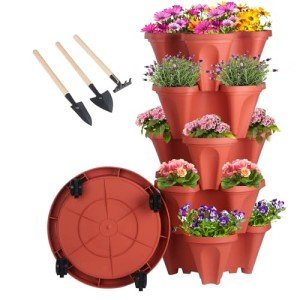 5-Tier Stackable Vertical Planter for Herbs & Flowers