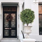 Set of 2 21" Artificial Boxwood Ball Trees