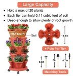 5-Tier Stackable Vertical Planter for Herbs & Flowers