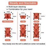 5-Tier Stackable Vertical Planter for Herbs & Flowers