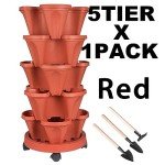 5-Tier Stackable Vertical Planter for Herbs & Flowers