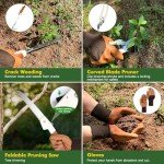 Heavy Duty 10-Piece Garden Tool Set with Tote