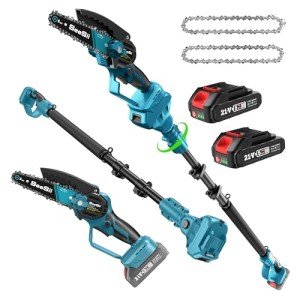 Seesii PS610 Cordless Pole Saw & Mini Chainsaw