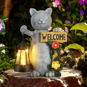 Solar Cat Garden Statues - Unique Gifts & Decorations