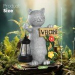 Solar Cat Garden Statues - Unique Gifts & Decorations