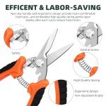 3-Pack Stainless Steel Garden Pruning Shears Set