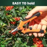 3-Pack Stainless Steel Garden Pruning Shears Set