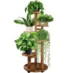 5-Tier Wood Plant Stand for Indoor Gardens