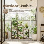 Wooden 3-Tier Plant Stand for Indoor/Outdoor Decor