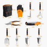 10-Piece Stainless Steel Garden Tool Set