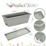 12-Pack 17-Inch Rectangle Planter Boxes with Trays