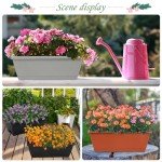 12-Pack 17-Inch Rectangle Planter Boxes with Trays
