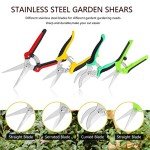 5-Pack Stainless Steel Garden Pruning Shears Set