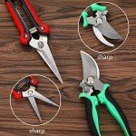 5-Pack Stainless Steel Garden Pruning Shears Set